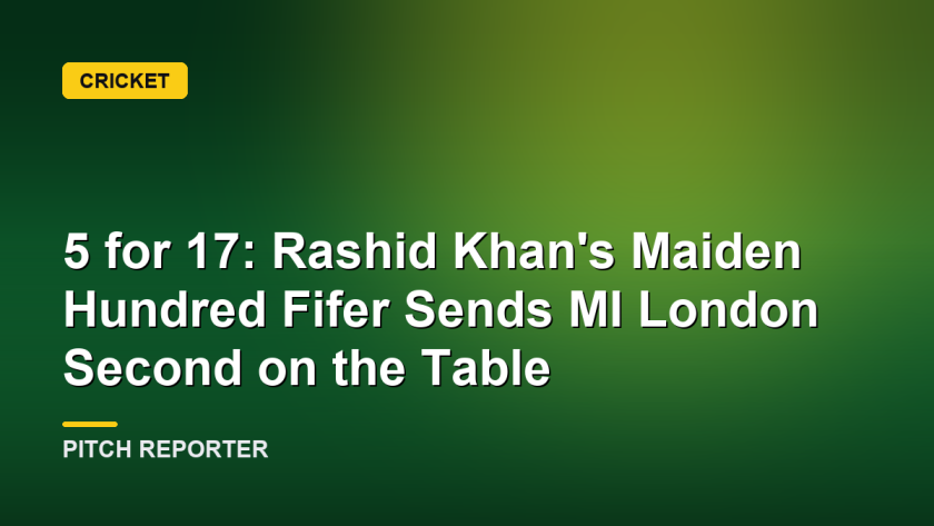 5 for 17: Rashid Khan's Maiden Hundred Fifer Sends MI London Second on the Table