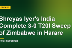 Shreyas Iyer's India Complete 3-0 T20I Sweep of Zimbabwe in Harare