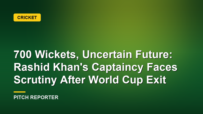 700 Wickets, Uncertain Future: Rashid Khan's Captaincy Faces Scrutiny After World Cup Exit